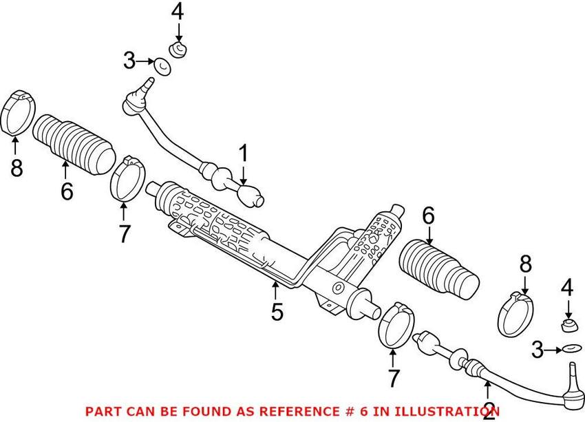 BMW Tie Rod Boot - Front Inner 32131092876